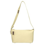 Módní kožená kabelka na rameno Lilie, žlutá