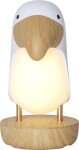 STAR TRADING Dětská LED lampička Toucan, bílá barva, přírodní barva, dřevo, plast