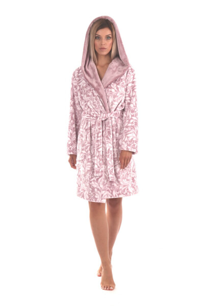 Flora krátký s kapucí S Mauve Mist S s kapucí 3/4 délka flannel fleece 100% polyester zahřátí/hřejivé Mauve mist vzor