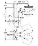 GROHE - Vitalio Comfort Sprchový set s vanovým termostatem, 25x25 cm, 2 proudy, chrom 26984001