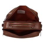 Stylová crossbody kabelka Croco Sia, hnědá