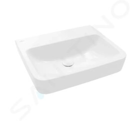 VILLEROY & BOCH - O.novo Umyvadlo 55x46 cm, bez přepadu, bez otvoru pro baterii, AntiBac, CeramicPlus, alpská bílá 4A4158T2