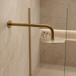 REA - Kulaté sprchové rameno JS-9021 40cm Brush gold REA-P6850