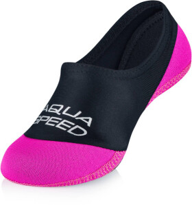AQUA SPEED Ponožky na plavání Neo Black/Pink Pattern 19