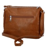 Trendy dámská koženková crossbody kabelka Lenka, hnědá
