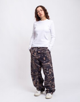 Carhartt WIP W' Brandon Single Knee Pant Camo Feather Tree, Black M