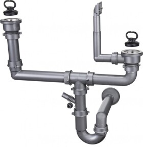 DEANTE - Odpadní sada ocelového dřezu, 2-miska ZXY_9951