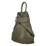 Neobyčejný kožený batůžek Silvester, zelená