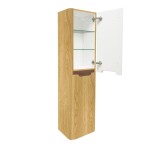 Koupelnová skříňka vysoká SAT Fusion 40x149x33 cm dub medový mat SATFUSIONV40DM SATFUSIONV40DM