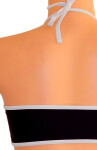 Dámské plavky dvoudílné sexy bikiny SULTRY polstrované košíčky zdobené bílými lemy černé - Černá - OEM S