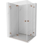 MEXEN/S - Lunar-F Duo sprchový kout skládací dveře 100 x 90, transparent, růžové zlato 836-100L-090P-60-00