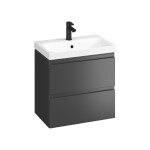 CERSANIT - Sada B887 MODUO SLIM 60 antracit, montáž (skříňka FSC MIX70% SGSCH-COC-007574 + umyvadlo) VIR S801-477