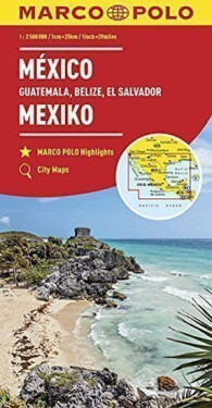 Mexiko, Guatemala. Belize, El Salvador 1:2,5 M