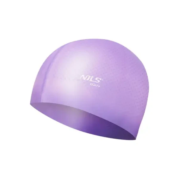 NILS Aqua NQC Dots Silikonová čepice fialová (5907695531220)
