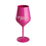 SPOLUPIČKY - růžová nerozbitná sklenice na víno 470 ml