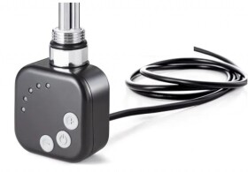 HOPA - Topná tyč BURGH s termostatem a časovačem - Barva topné tyče - Černá, Typ připojení - Rovný kabel, Výkon topné tyče - 600 W RDOHT2RK60014