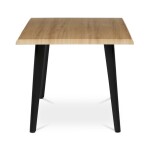 Stůl jídelní, 160x90x75 cm, MDF deska, dekor divoký dub, kov, černý lak