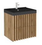 Koupelnová skříňka s umyvadlem SAT Delano 60x46 cm dub mat DELANO60ZDUMB DELANO60ZDUMB