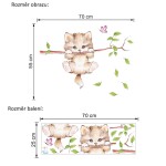 Samolepka Malé kotě na větvi