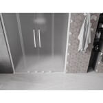 MEXEN/S - Velar L Duo posuvné sprchové dveře 150, dekor, bílá 871-150-003-32-20