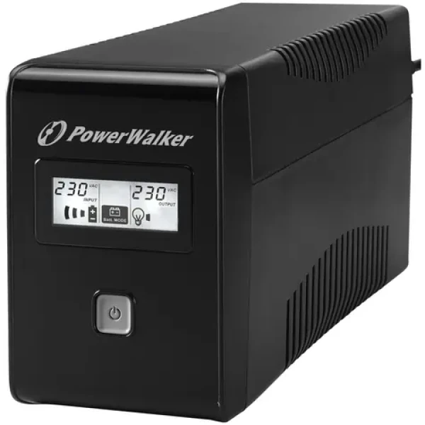 PowerWalker VI 850 LCD / záložní zdroj UPS / 850 VA / 480 W / 2x Typ F (CEE 7/3) / USB (10120017)