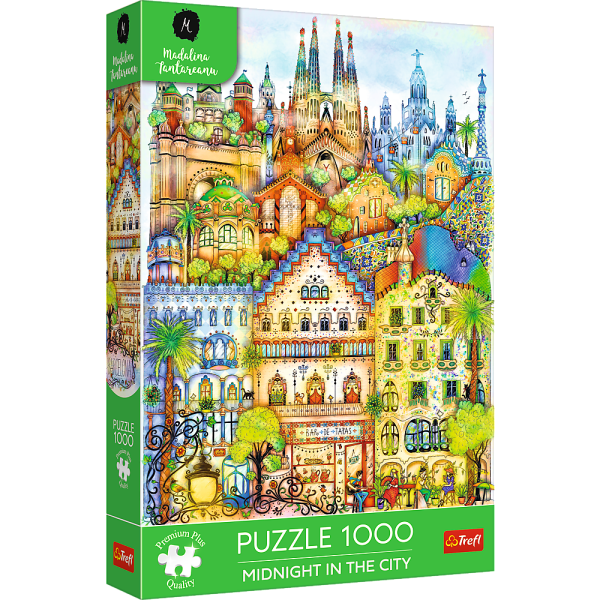 Puzzle Premium 1000 dílků - Půlnoc v Barceloně