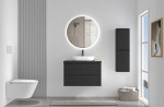 CERANO - Koupelnová skříňka Carole - černá matná + deska pod umyvadlo Navira Pro - 36 mm - 70x51,6x46 CER-668297