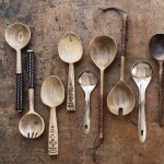 MADAM STOLTZ Salátový příbor Mango/Bamboo, přírodní barva, dřevo