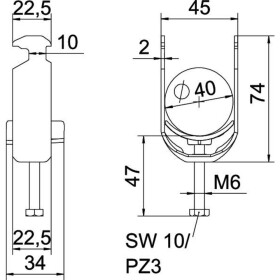 OBO Bettermann 1186436 Poutko třmenu 1 ks