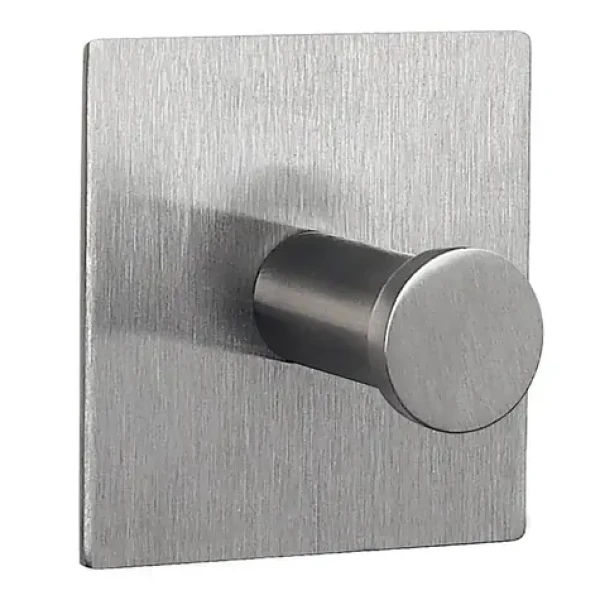 Spirella PUNT-Square háček na ručníky / kartáčovaná nerez ocel / samolepící / 45 x 45 mm (7610583139399)