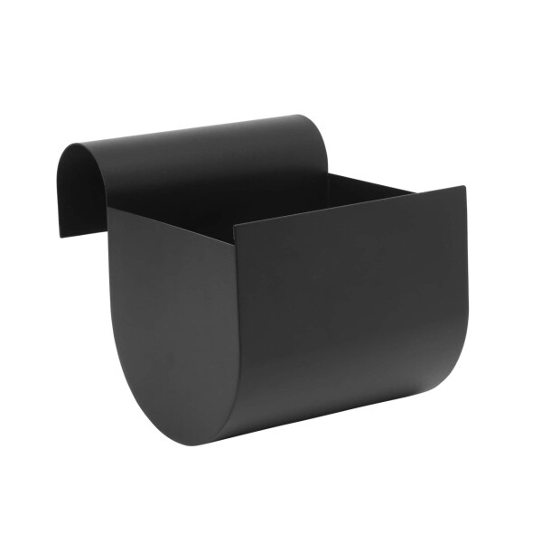 Ferm Living Závěsný truhlík na balkon Uma Black Small, černá barva, kov