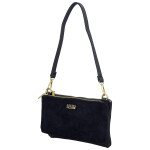 Stylová dámská semišová kabelka na rameno Amanda, tmavě modrá