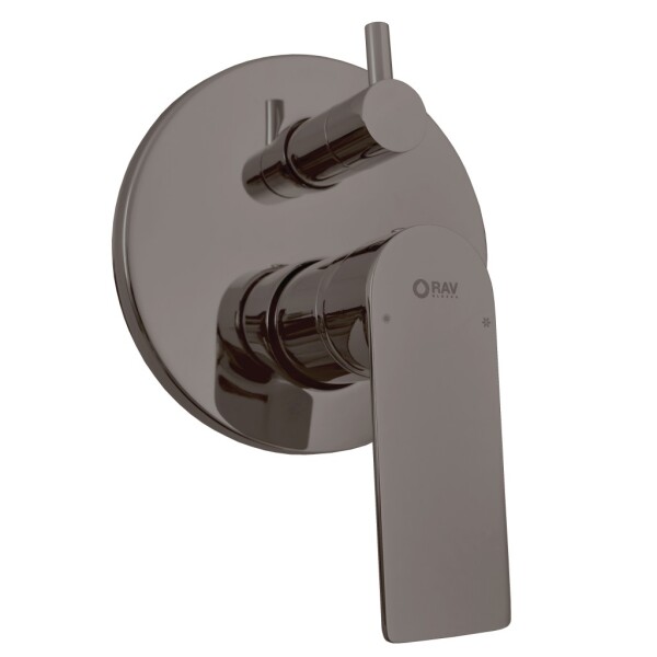 RAV Slezák - NIL - Vanová/Sprchová baterie podomítková 2-cestná s tělesem, Metal grey - kartáčovaná NL185MGK NL185MGK