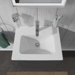 DURAVIT - ME by Starck Nábytkové umyvadlo 530x430 mm, 1 otvor pro baterii, s WonderGliss, bílá 23365300001