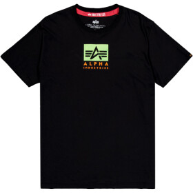 Alpha Industries Tričko Satin Logo T černé M