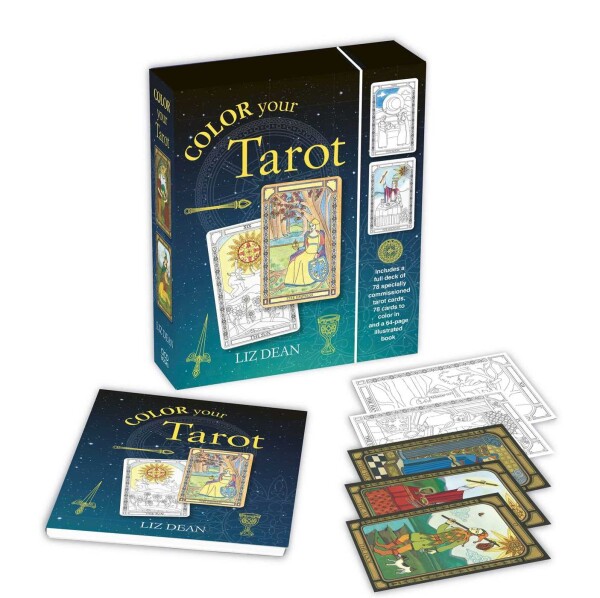 Color Your Tarot, antistresové omalovánky/karty, Liz Dean