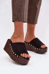 Bota na klínech DM487 černo-zlaté - Step in style 38