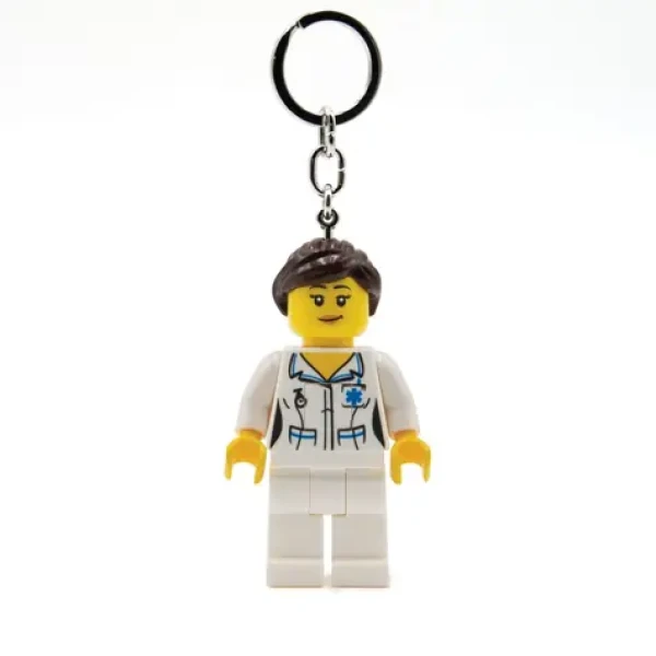 LEGO Minifigures Zdravotnice svítící / přívěsek na klíče (60LGL-KE186H)