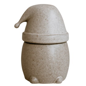 DBKD Vánoční dóza Eating Santa Beige – large, béžová barva, keramika