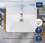 GROHE - Euro Ceramic Umyvadlo 55x44 cm, s přepadem, otvor pro baterii, alpská bílá 102430SH00
