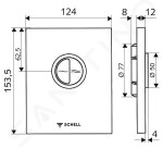SCHELL - Compact II Tlakový splachovač WC, Edition ND pod omítku, chrom 028140699