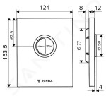 SCHELL - Compact II Tlakový splachovač WC, Edition Eco ND, nerezová ocel 028142899