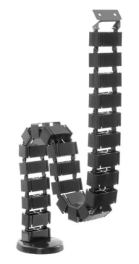 Equip Organizér kabelů pod stůl černá / Organizér kabelů / teleskopický / 1,3 m / ABS/ocel (650808)