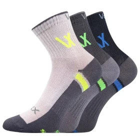 VOXX Ponožky dětské bavlněné sportovní NEOIK mix CHLAPECKÝ (3 páry) 30-34 101675