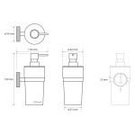 SAPHO - LARISSA dávkovač mýdla 250ml, mléčné sklo, černá/měď mat WS019BC