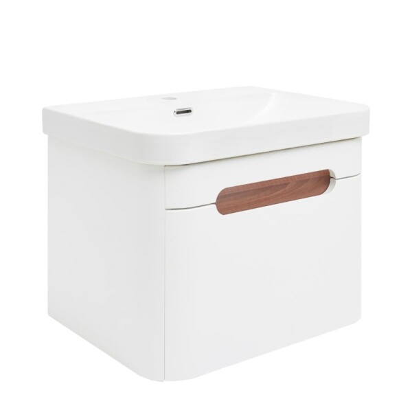 Koupelnová skříňka s umyvadlem SAT Fusion 57,5x43x45 cm bílá matná mat SATFUSION60WU SATFUSION60WU