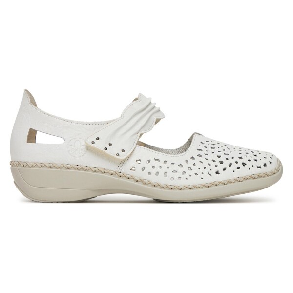 Polobotky Rieker 41399-80 Přírodní kůže (useň) - Lícová