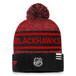 Fanatics Pánská zimní čepice Chicago Blackhawks Authentic Pro Rink Heathered Cuffed Pom Knit