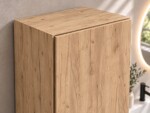 CERANO - Koupelnová vysoká skříňka s košem na prádlo Adele - TIP-ON otevírání - dub zlatý Craft - 45x120x33 CER-836371