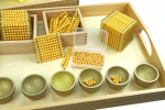 Moyo Montessori Moyo Montessori Kompletní sada zlatého perlového materiálu